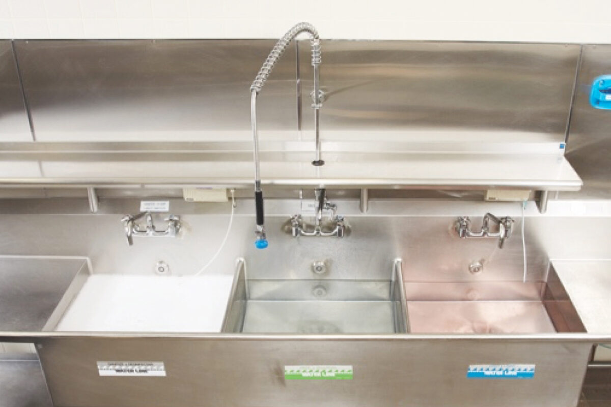 The 3 Compartment Sink What Is It And How Is It Used Safe Food   3 Compartment Sink Cropped 1200x801 